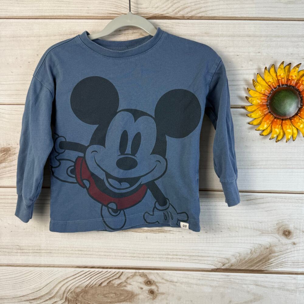 Baby Gap Disney Mickey Mouse Hello Friends Long Sleeve Shirt Toddler 2T